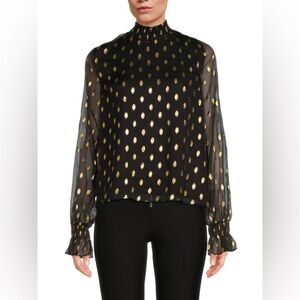 ENDLESS ROSE
Dot-Print Chiffon Blouse